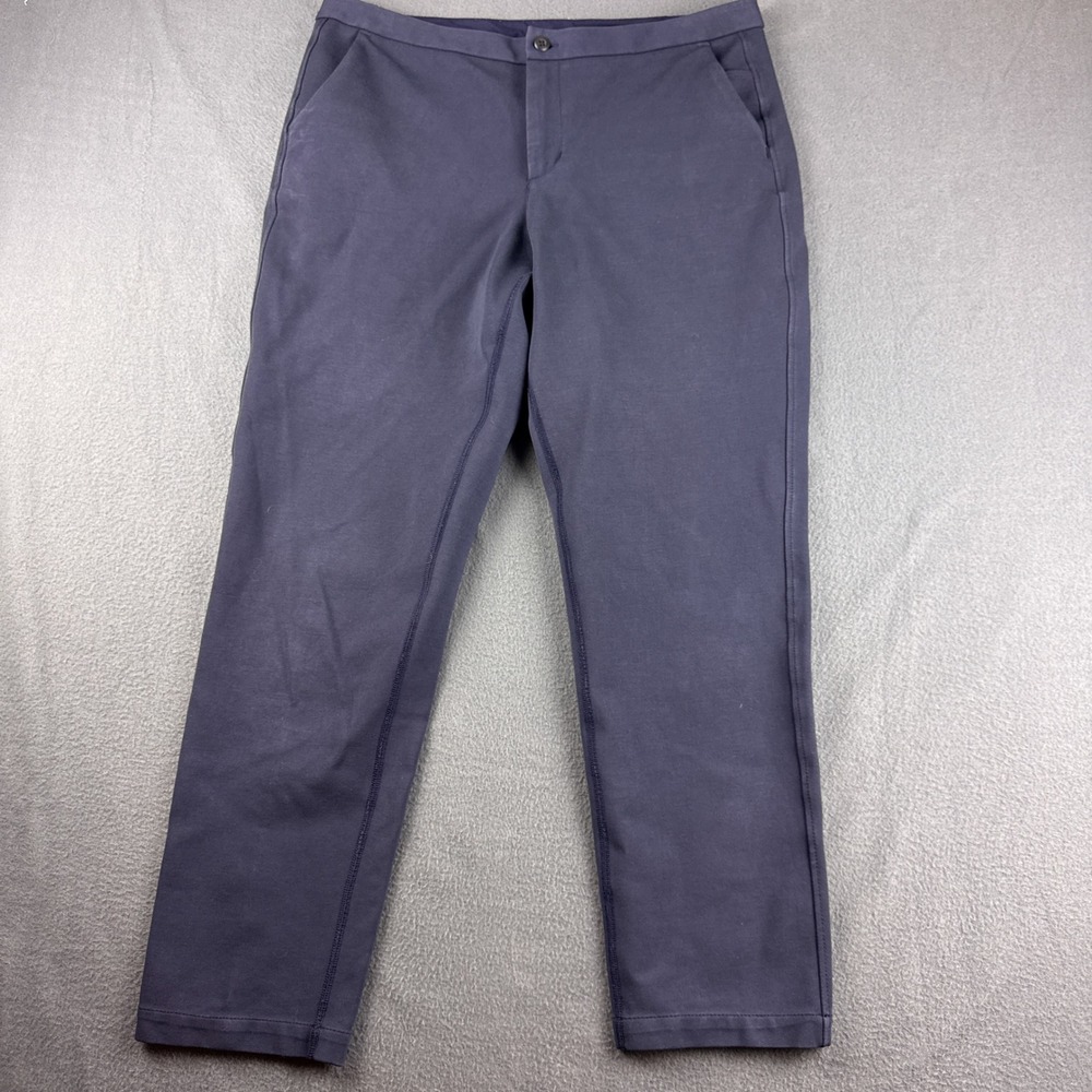 Lululemon Pants Womens 10 Navy Blue Athletic Trousers Stretch Minimalist Commute
